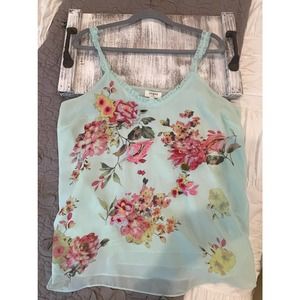 Umgee Tank Top Floral print Sz L